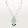Cartier Faune et Flore de Cartier necklace, emerald drops, paved
