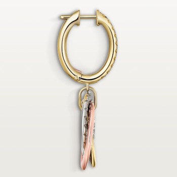Cartier Trinity earrings, half-paved