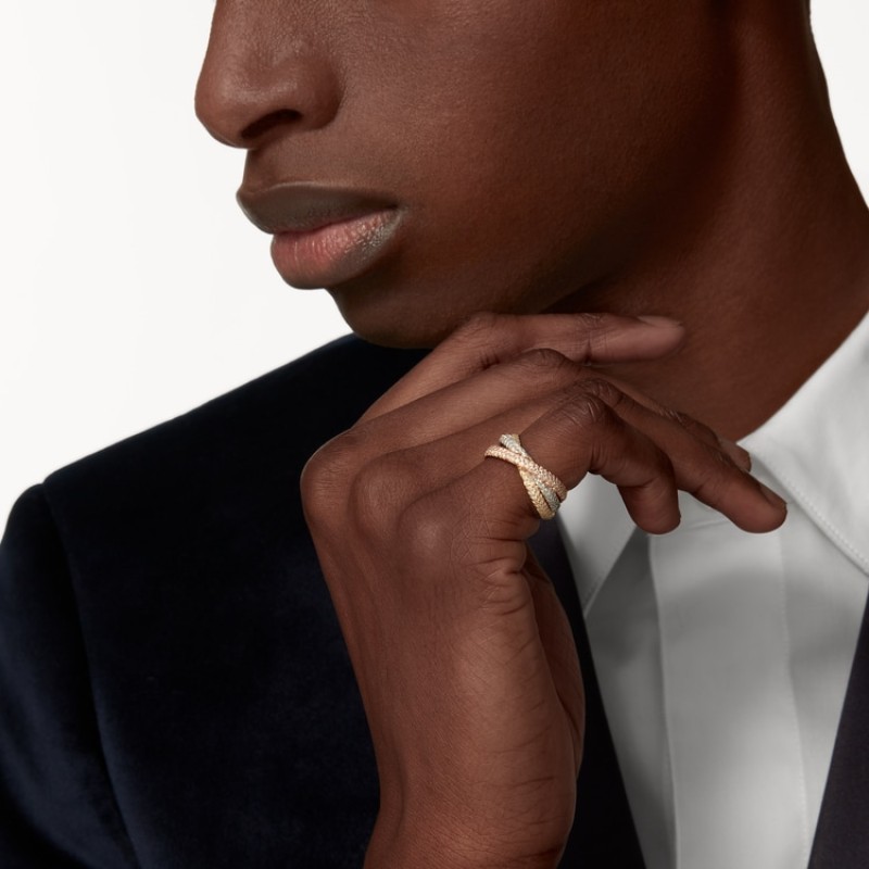 Cartier Trinity ring, small model, paved