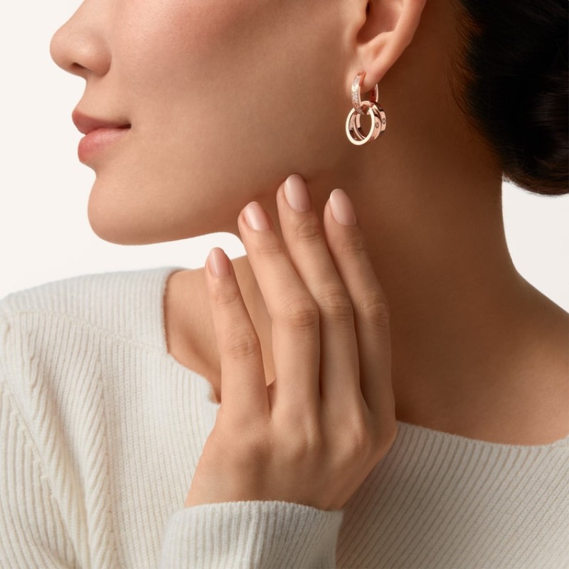 Cartier LOVE earrings, multiwear, half-paved Cartier LOVE earrings, multiwear, half-paved