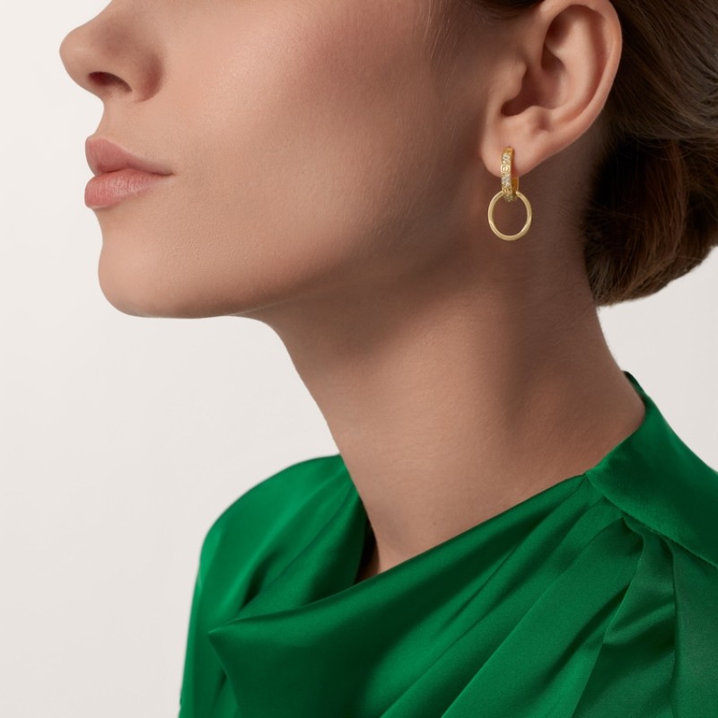 Cartier LOVE earrings, multiwear, half-paved