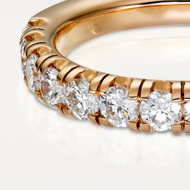Etincelle de Cartier wedding band, 3.5 mm width, semi-paved Etincelle de Cartier wedding band, 3.5 mm width, semi-paved