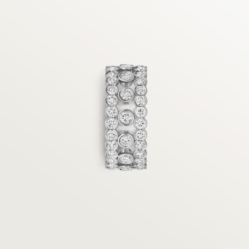 Broderie de Cartier ring, triple row, diamonds Broderie de Cartier ring, triple row, diamonds