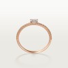 Etincelle de Cartier ring, emerald-cut diamond, paved