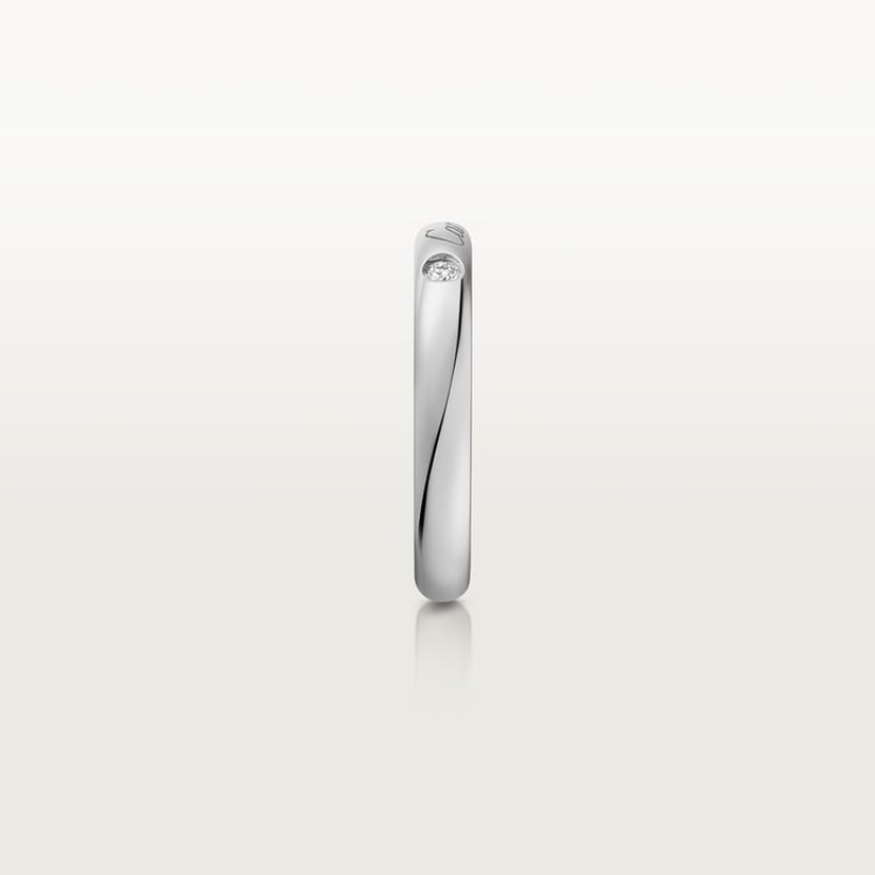 C de Cartier wedding band, 3 mm width, 1 diamond C de Cartier wedding band, 3 mm width, 1 diamond