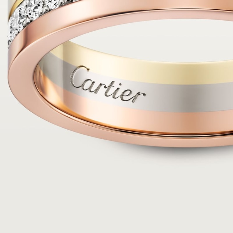 Cartier Vendome Louis Cartier wedding band, 4.8 mm width, paved