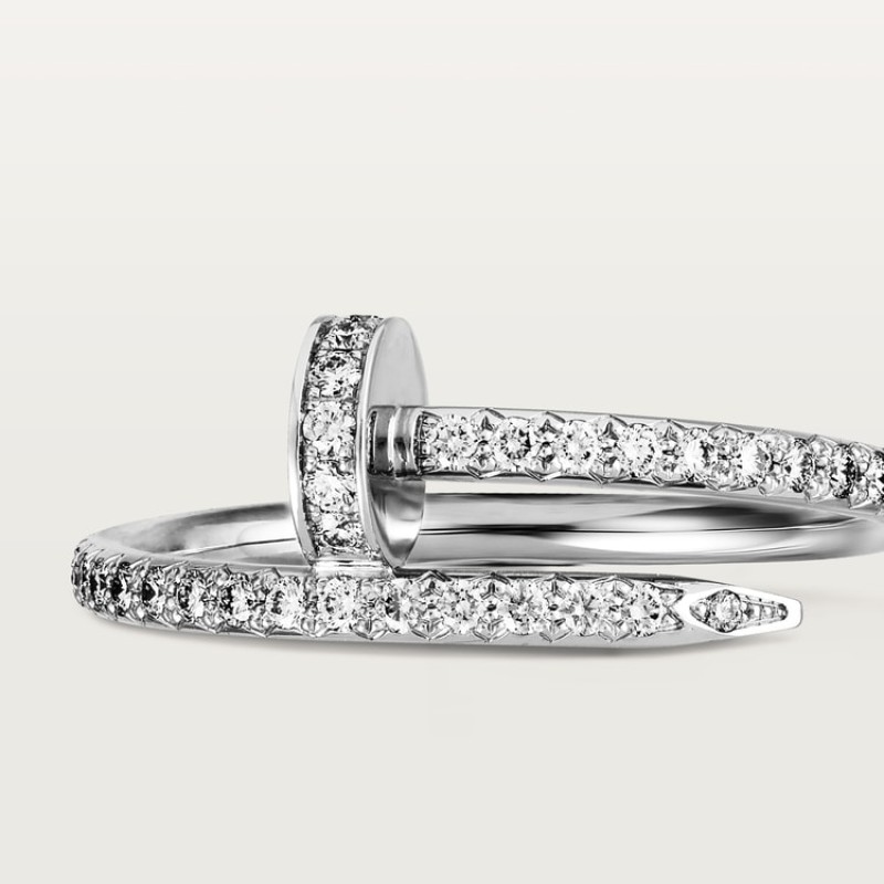 Cartier Juste un Clou ring, small model, half-paved