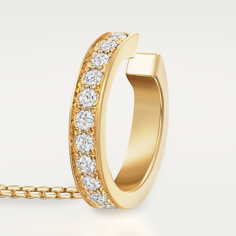 Cartier LOVE single earrings, multiwear, half-paved