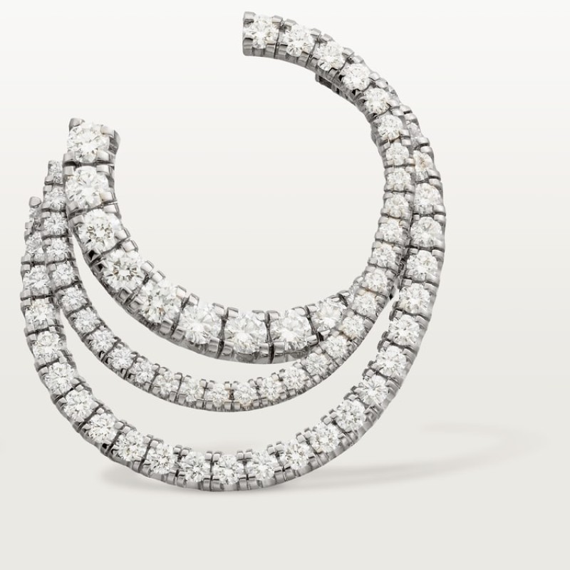 Cartier Etincelle de Cartier hoop earrings, triple row, paved Cartier Etincelle de Cartier hoop earrings, triple row, paved