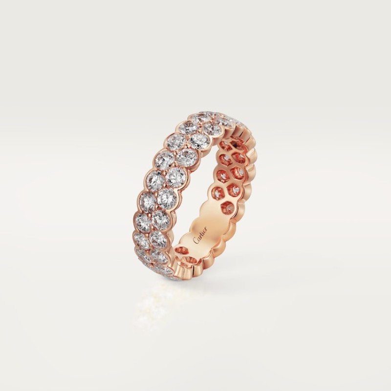 Broderie de Cartier wedding band, double row, diamonds
