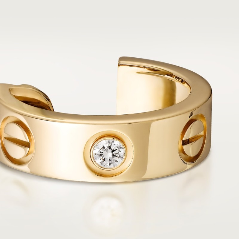 Cartier LOVE hoop earrings, classic model, 2 diamonds