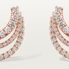 Cartier Etincelle de Cartier hoop earrings, triple row, paved