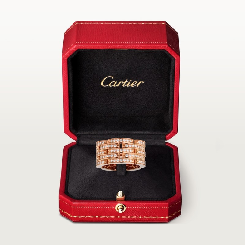 Cartier Maillon Panthère ring, five rows, paved Cartier Maillon Panthère ring, five rows, paved
