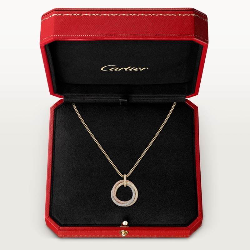 Cartier Trinity pendant, large model, paved