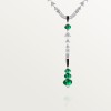 Cartier En équilibre necklace, emerald, paved Cartier En équilibre necklace, emerald, paved