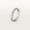 C de Cartier wedding band, 3 mm width, 2 diamonds