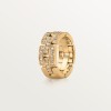 Cartier Maillon Panthère ring, triple row, half-paved