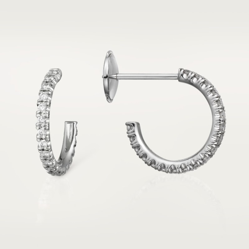 Cartier Etincelle de Cartier hoop earrings, small model, paved