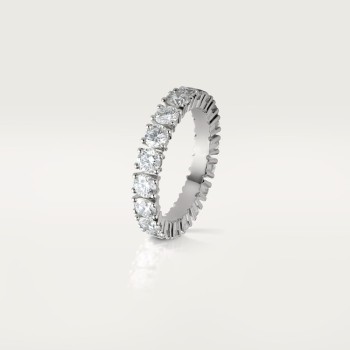 Cartier Destinée wedding band, 4.1 mm width, paved