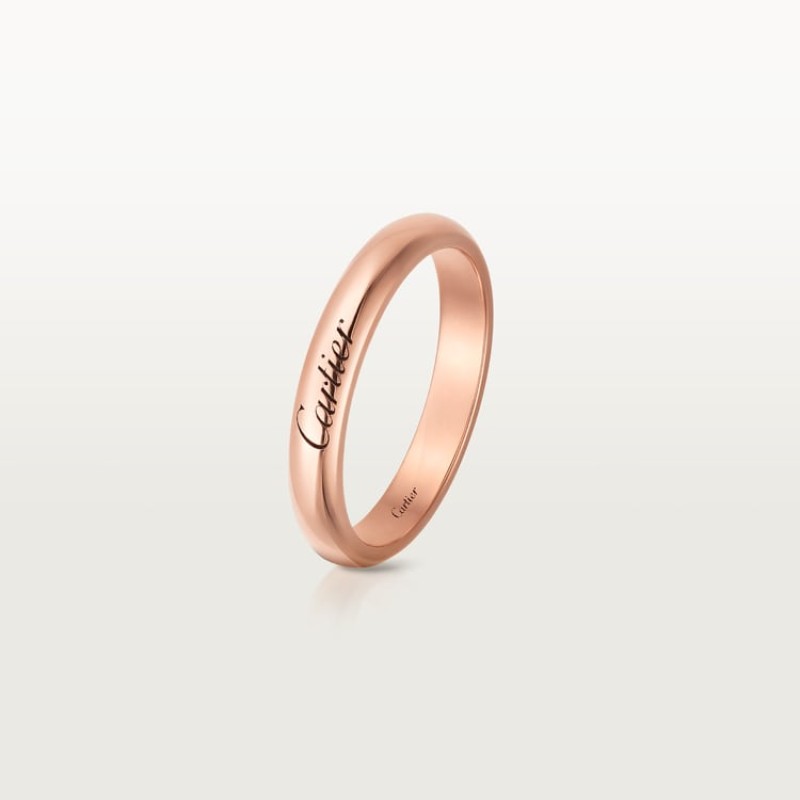 C de Cartier wedding band, 3 mm width