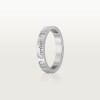 C de Cartier wedding band, 3 mm width, 2 diamonds