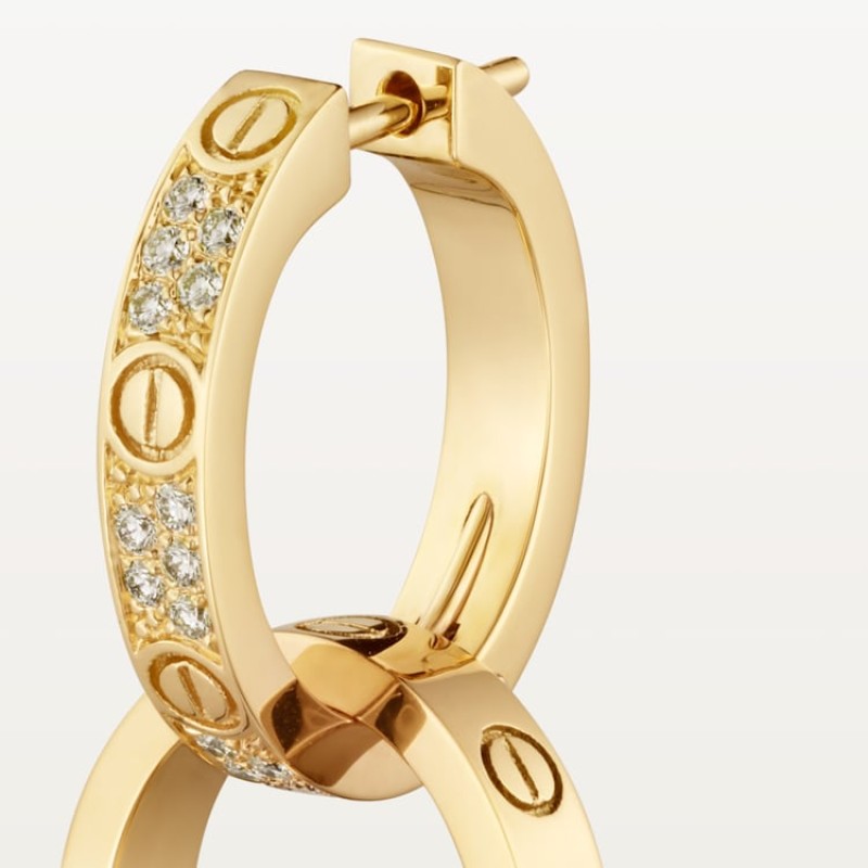 Cartier LOVE earrings, multiwear, half-paved