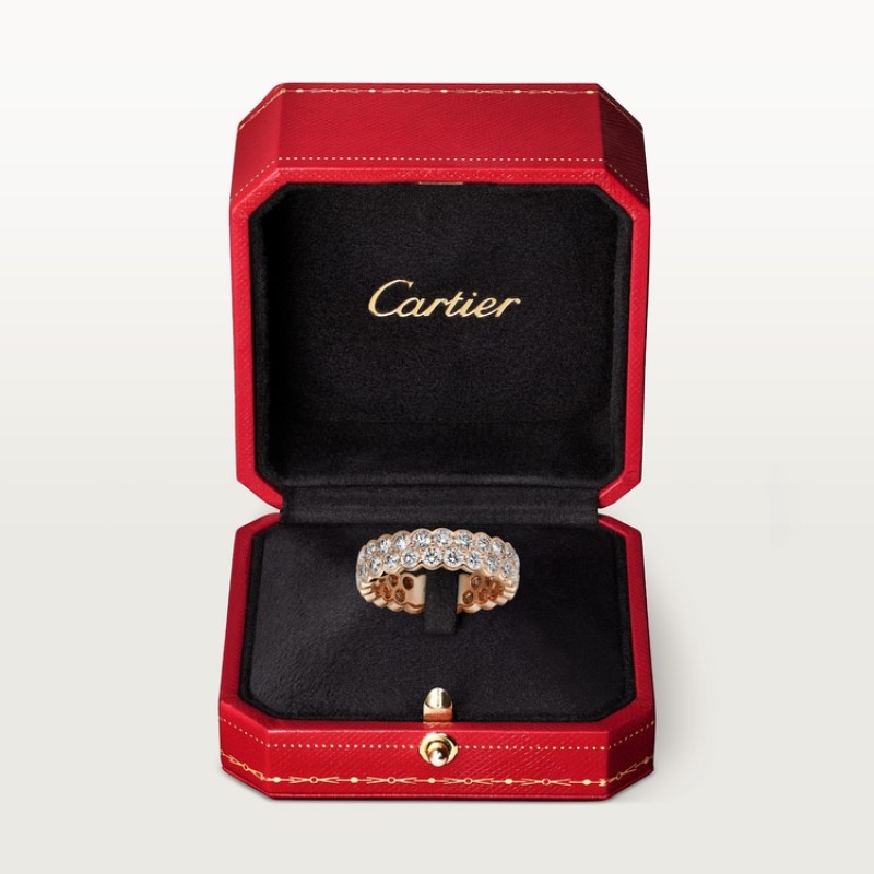 Broderie de Cartier wedding band, double row, diamonds
