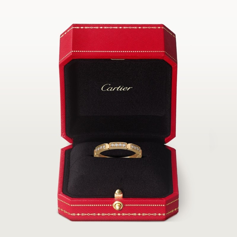 Cartier  Maillon Panthère wedding band, half-paved