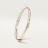 Trinity bracelet, small model, half-paved