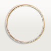 Trinity bracelet, small model, half-paved