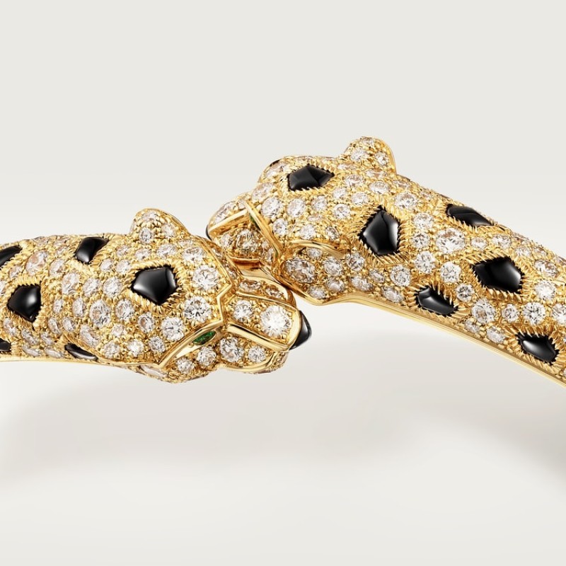 Panthère de Cartier bracelet, small model, half-paved