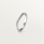 Ballerine wedding band, 2 mm width, half-paved