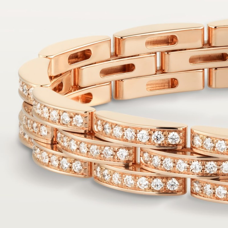 Cartier Maillon Panthère bracelet, triple row, paved