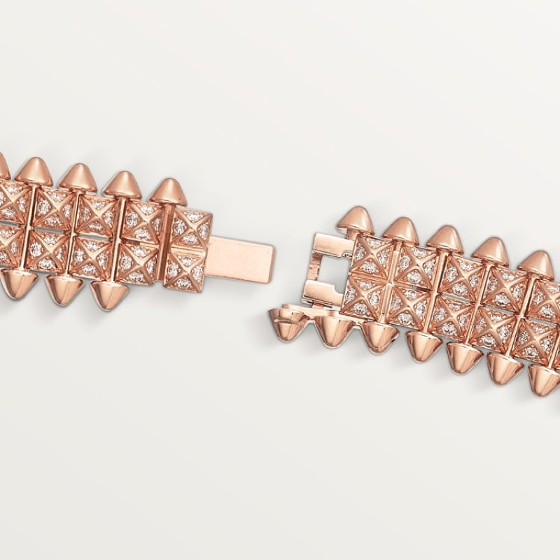 Clash de Cartier bracelet, flexible, double row, paved Clash de Cartier bracelet, flexible, double row, paved