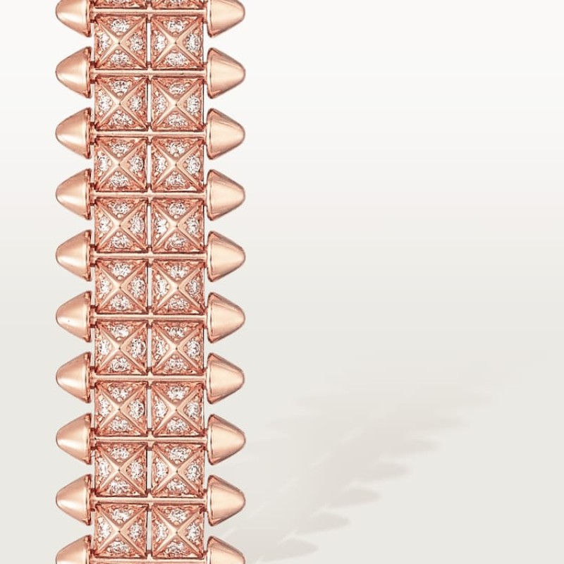 Clash de Cartier bracelet, flexible, double row, paved Clash de Cartier bracelet, flexible, double row, paved