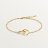 Cartier LOVE bracelet, on chain, half-paved Cartier LOVE bracelet, on chain, half-paved