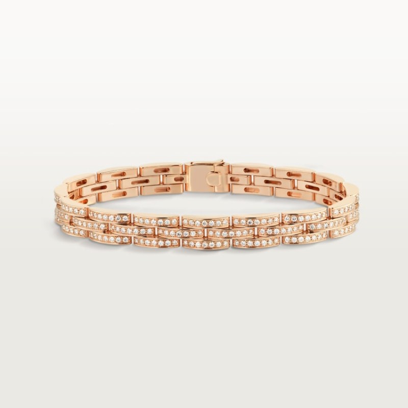 Cartier Maillon Panthère bracelet, triple row, paved