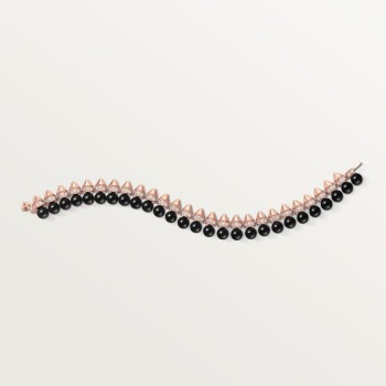 Clash de Cartier bracelet, flexible, onyx, extra-large model, diamonds