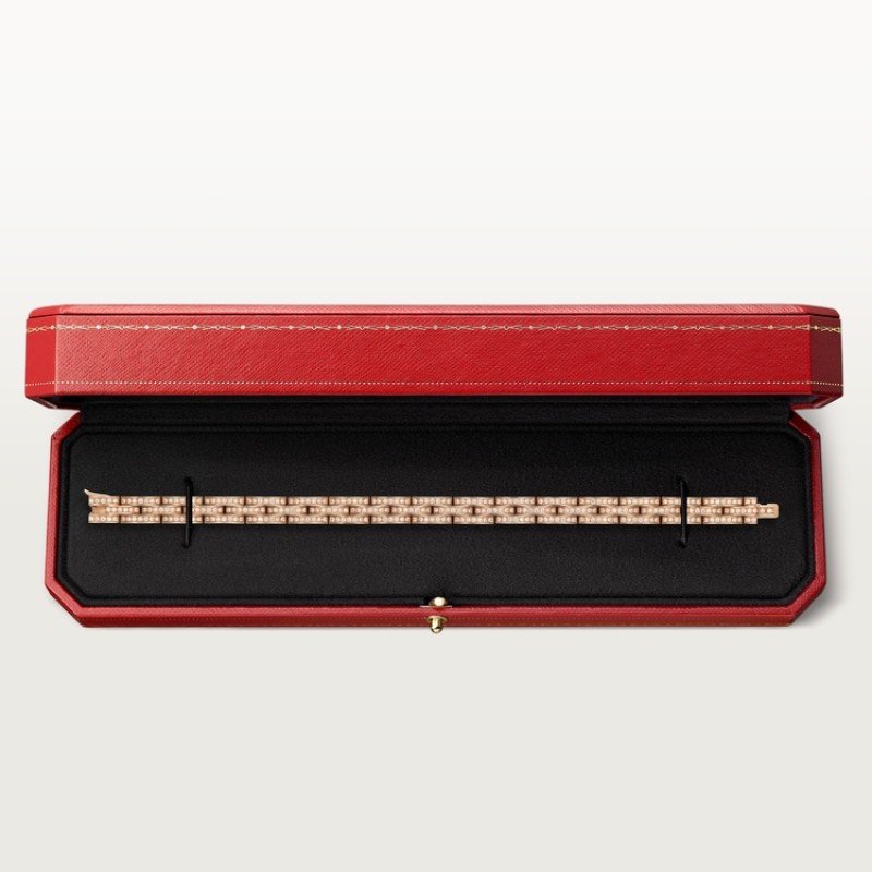 Cartier Maillon Panthère bracelet, triple row, paved