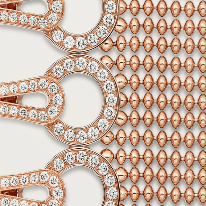 Cartier Agrafe bracelet, medium model, half-paved Cartier Agrafe bracelet, medium model, half-paved