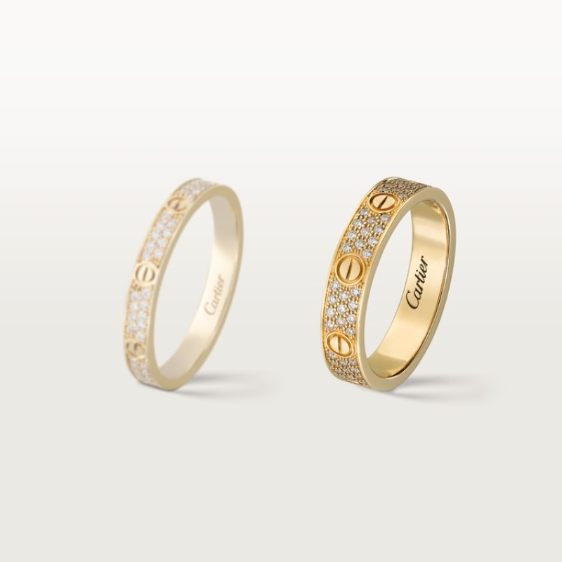 Cartier LOVE ring, small model, paved Cartier LOVE ring, small model, paved