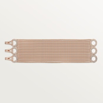 Cartier Agrafe bracelet, medium model, half-paved