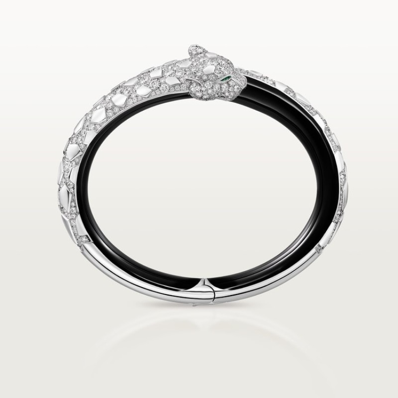 Panthère de Cartier bracelet, black lacquer, paved