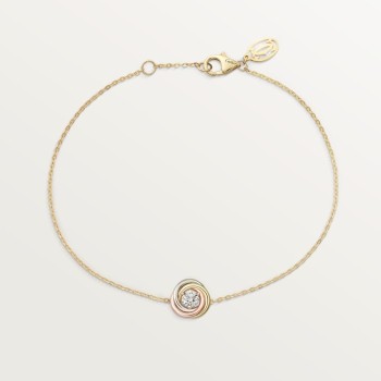 Cartier Trinity bracelet, on chain, 1 diamond