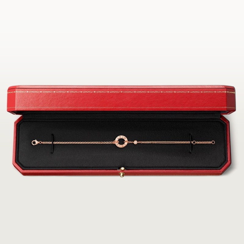 Cartier LOVE bracelet, on chain, 2 diamonds