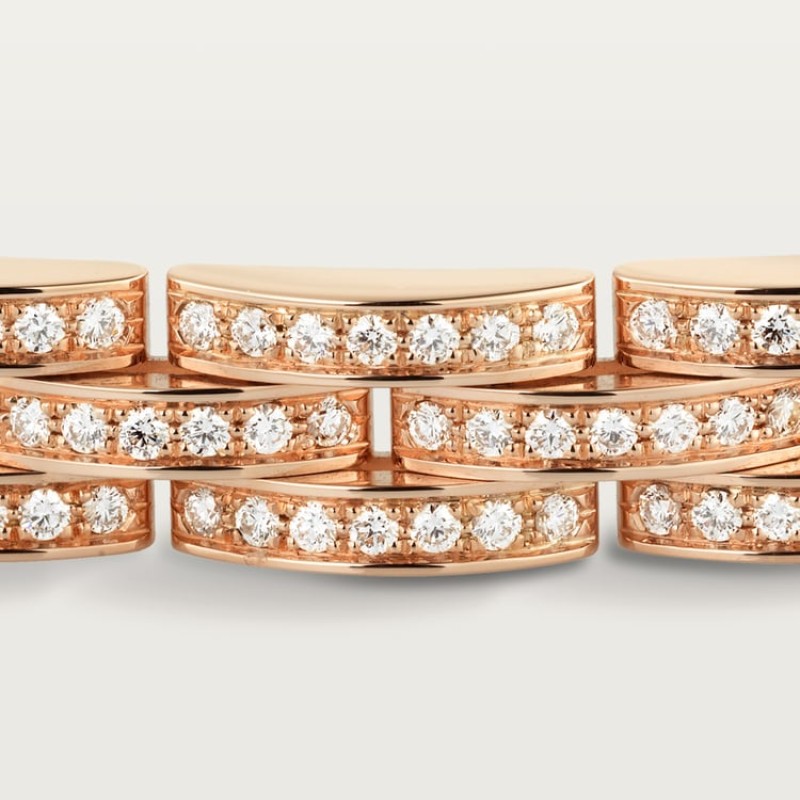 Cartier Maillon Panthère bracelet, triple row, paved