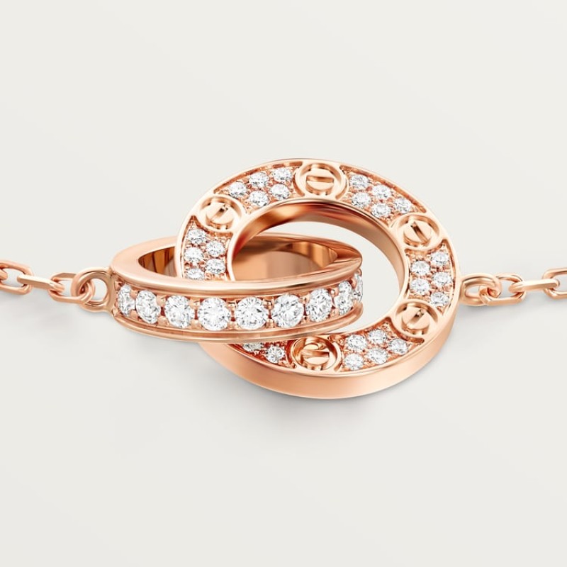 Cartier LOVE bracelet, on chain, paved Cartier LOVE bracelet, on chain, paved