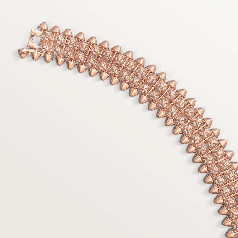 Clash de Cartier bracelet, flexible, double row, paved Clash de Cartier bracelet, flexible, double row, paved
