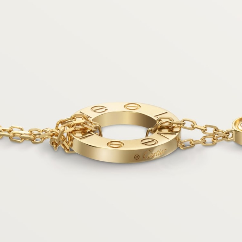 Cartier LOVE bracelet, on chain, 2 diamonds