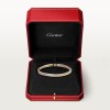 Trinity bracelet, small model, half-paved